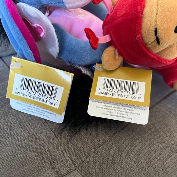 Disney Mini Bean Bag Lovebug Eeyore and Firefly Pooh - Picture 3 of 4